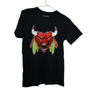 Black Graphic Crop Top